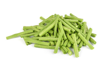 yardlong bean isolated on white background.