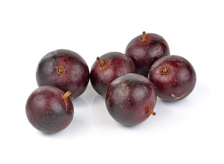 Flacourtia fruit on white background