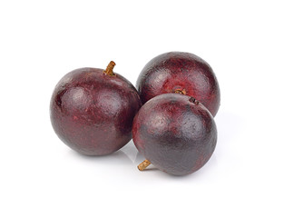 Flacourtia fruit on white background