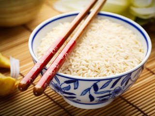 Reis in Schale - Rice in a bowl