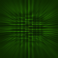 Binary Vortex - Green binary code on a black background blurred to represent speed, quickly changing technologies and many other technology concepts.
