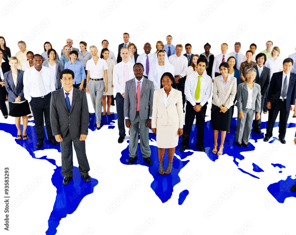 Wall mural global business diversity community corporate united - Wall murals