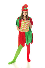 Elf Checking the Gift Bag