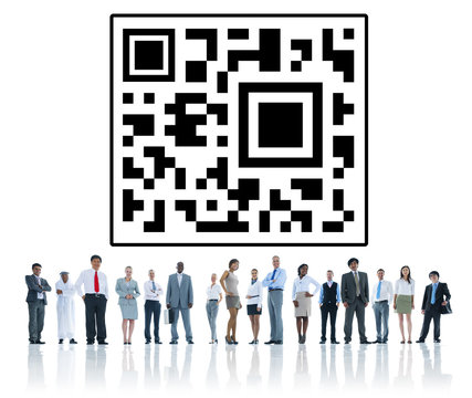 Quick Response Code Collaboration Team Concept