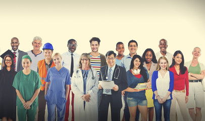 Fototapeta premium Group of Multiethnic Diverse Mixed Occupation People Concept