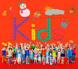 KIds Imagination Handwriting Create Drawing Concept