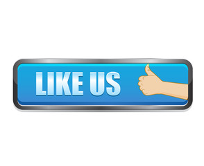 Like Us button icon vector image