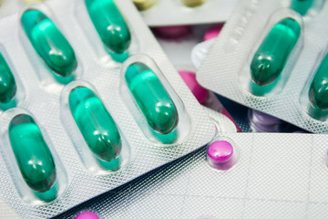 packings of medicine pills and capsules