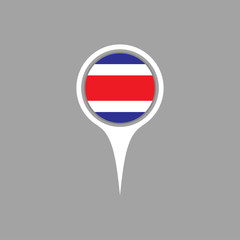 costarica flag,pin