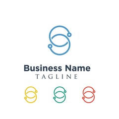 Fototapeta premium connection vector logo icon