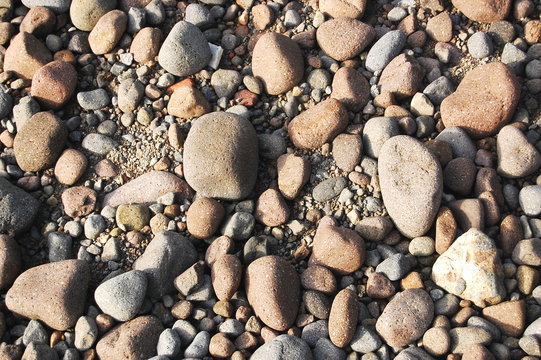 Small stones and pebbles background photo
