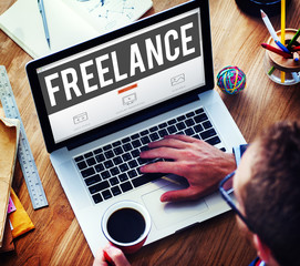 Freelance Part time Outsources Job Employment Concept