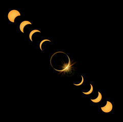 Fototapeta premium Space planet of background planet and Crescent moon