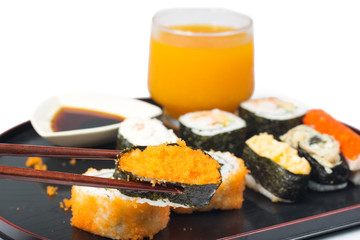 sushi isolate on white
