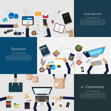 Flat Design Illustration Concepts For Business.