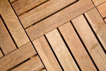 Naklejka premium Outdoor wooden decking tile