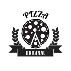 Pizza delivery logo. Fast delivery logo. Pizza logo