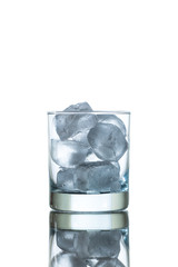 glass of ice cube