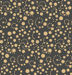 Seamless polka dot blue pattern with circles. Vector