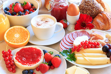 Gedeckter Frühstückstisch