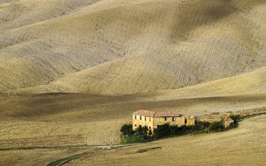 lonely, abandoned farm in Tuscany