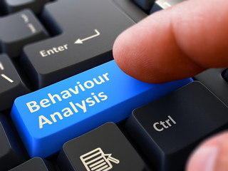 Behaviour Analysis - Written on Blue Keyboard Key.