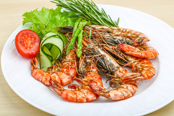 Grilled prawns