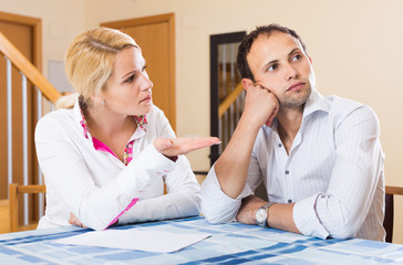 Portrait of  woman after quarrel