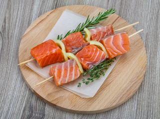 Salmon skewer