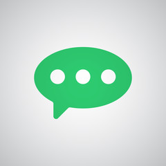 Flat green Comment icon