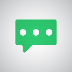 Flat green Message icon