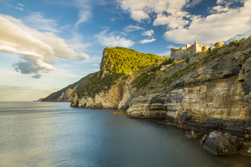 castle on a cliff ,Portovenere,Liguria,Italy