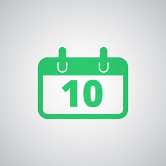 Flat green Calendar icon