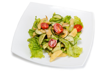 Caesar salad with trumpeter