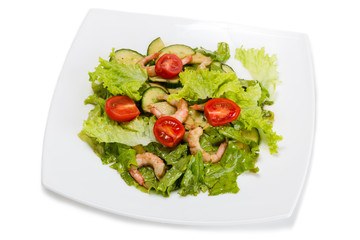 Caesar salad with shrimps