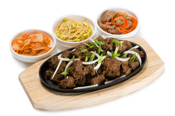 Roasted lamb and salads heh