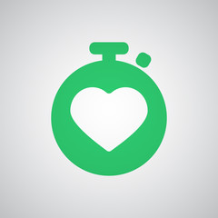 Flat green Heart Rate Monitor icon