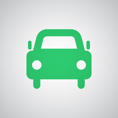 Flat green Car icon