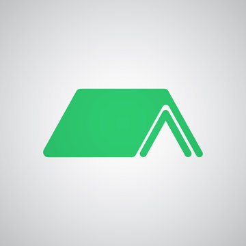 Flat green Shelter icon
