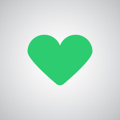 Flat green Heart icon