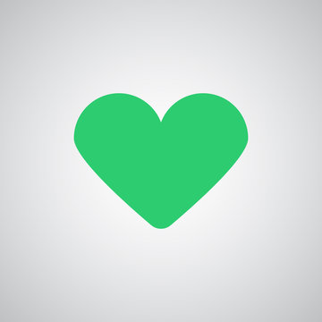 Flat green Heart icon