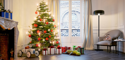 Weihnachten mit der Familie in Altbau Apartment - christmas in old apartment with snow