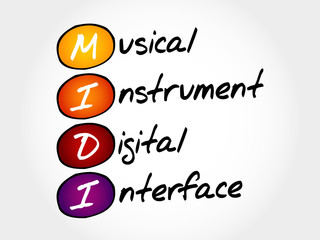 MIDI Musical Instrument Digital Interface, acronym concept