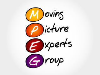 MPEG Moving Picture Experts Group, acronym concept