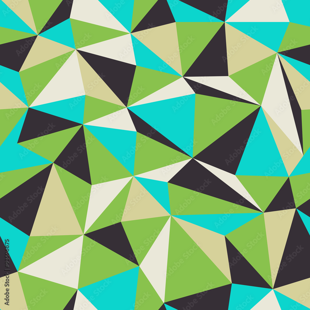 Aufkleber triangle seamless pattern. retro colors.