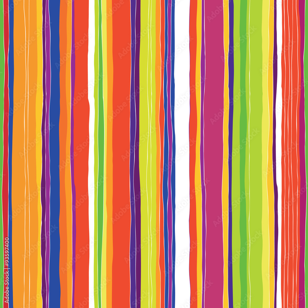 Aufkleber abstract colorful stripes pattern. seamless hand-drawn lines vec