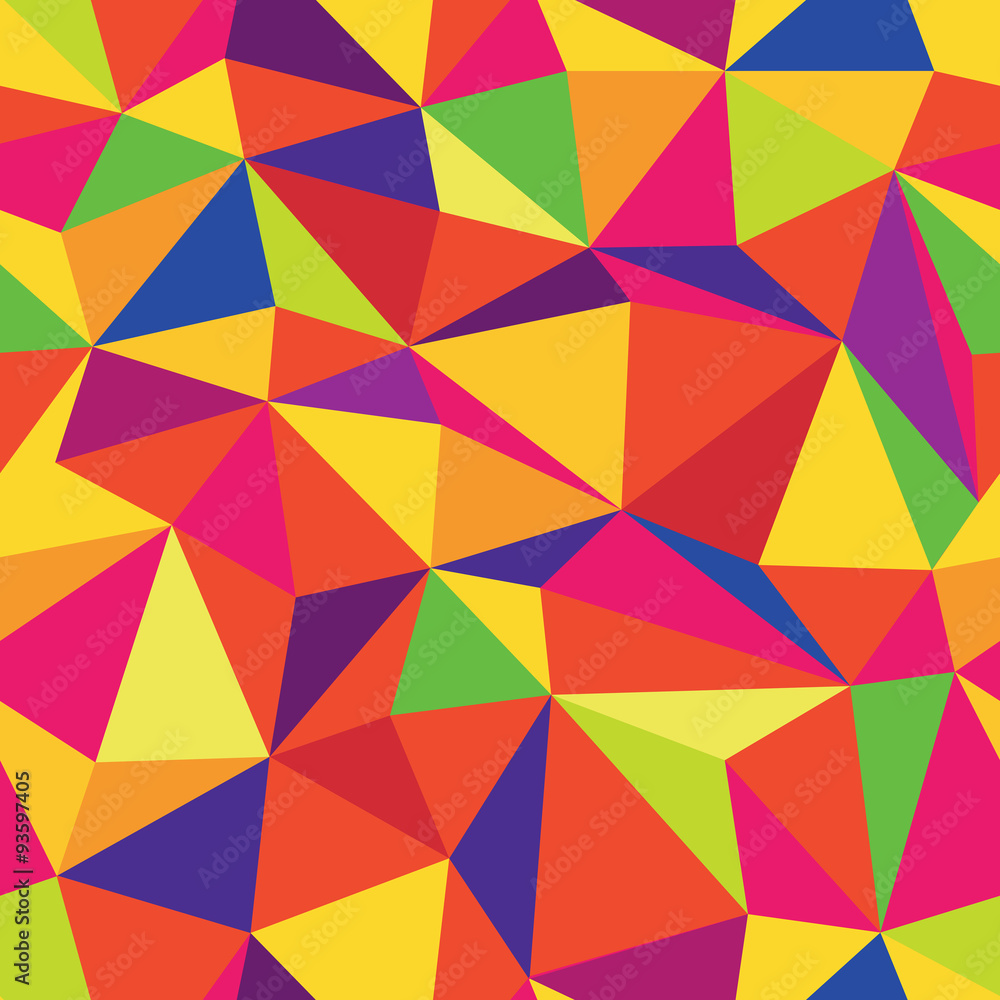 Poster colorful triangle seamless pattern