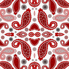 Fototapeta premium vector seamless texture with paisleyr. ethnic seamless pattern.