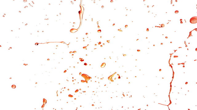 Falling Drops.  Alcohol, Tea, Cola.