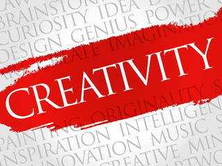 Creativity word cloud concept